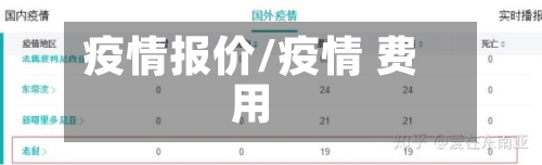 疫情报价/疫情 费用-第2张图片